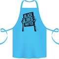 Black Lives Matter Sign Racial Equality Cotton Apron 100% Organic Turquoise