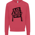 Black Lives Matter Sign Racial Equality Kids Sweatshirt Jumper Heliconia