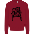 Black Lives Matter Sign Racial Equality Kids Sweatshirt Jumper Red