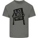 Black Lives Matter Sign Racial Equality Kids T-Shirt Childrens Charcoal
