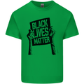 Black Lives Matter Sign Racial Equality Kids T-Shirt Childrens Irish Green