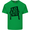 Black Lives Matter Sign Racial Equality Kids T-Shirt Childrens Irish Green