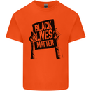 Black Lives Matter Sign Racial Equality Kids T-Shirt Childrens Orange