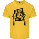 Black Lives Matter Sign Racial Equality Kids T-Shirt Childrens Yellow