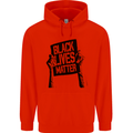 Black Lives Matter Sign Racial Equality Mens 80% Cotton Hoodie Bright Red