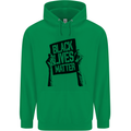 Black Lives Matter Sign Racial Equality Mens 80% Cotton Hoodie Irish Green