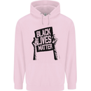 Black Lives Matter Sign Racial Equality Mens 80% Cotton Hoodie Light Pink