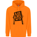 Black Lives Matter Sign Racial Equality Mens 80% Cotton Hoodie Orange