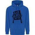 Black Lives Matter Sign Racial Equality Mens 80% Cotton Hoodie Royal Blue