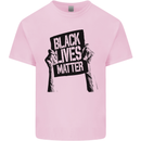Black Lives Matter Sign Racial Equality Mens Cotton T-Shirt Tee Top Light Pink