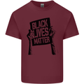 Black Lives Matter Sign Racial Equality Mens Cotton T-Shirt Tee Top Maroon