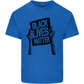 Black Lives Matter Sign Racial Equality Mens Cotton T-Shirt Tee Top Royal Blue
