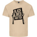 Black Lives Matter Sign Racial Equality Mens Cotton T-Shirt Tee Top Sand