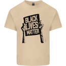 Black Lives Matter Sign Racial Equality Mens Cotton T-Shirt Tee Top Sand