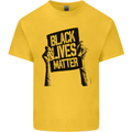 Black Lives Matter Sign Racial Equality Mens Cotton T-Shirt Tee Top Yellow