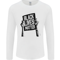 Black Lives Matter Sign Racial Equality Mens Long Sleeve T-Shirt White