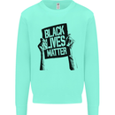 Black Lives Matter Sign Racial Equality Mens Sweatshirt Jumper Peppermint