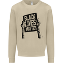 Black Lives Matter Sign Racial Equality Mens Sweatshirt Jumper Sand