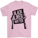 Black Lives Matter Sign Racial Equality Mens T-Shirt 100% Cotton Light Pink