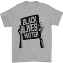 Black Lives Matter Sign Racial Equality Mens T-Shirt 100% Cotton Sports Grey