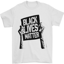 Black Lives Matter Sign Racial Equality Mens T-Shirt 100% Cotton White