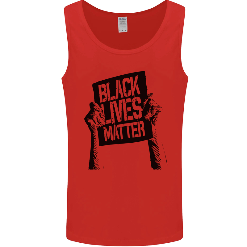 Black Lives Matter Sign Racial Equality Mens Vest Tank Top Red