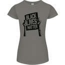Black Lives Matter Sign Racial Equality Womens Petite Cut T-Shirt Charcoal