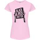 Black Lives Matter Sign Racial Equality Womens Petite Cut T-Shirt Light Pink