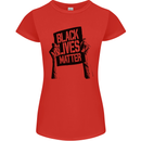Black Lives Matter Sign Racial Equality Womens Petite Cut T-Shirt Red