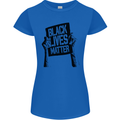 Black Lives Matter Sign Racial Equality Womens Petite Cut T-Shirt Royal Blue