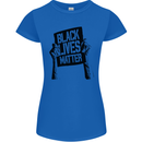 Black Lives Matter Sign Racial Equality Womens Petite Cut T-Shirt Royal Blue
