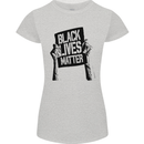 Black Lives Matter Sign Racial Equality Womens Petite Cut T-Shirt Sports Grey