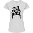 Black Lives Matter Sign Racial Equality Womens Petite Cut T-Shirt White