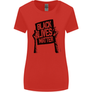 Black Lives Matter Sign Racial Equality Womens Wider Cut T-Shirt Red
