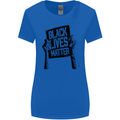 Black Lives Matter Sign Racial Equality Womens Wider Cut T-Shirt Royal Blue