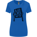 Black Lives Matter Sign Racial Equality Womens Wider Cut T-Shirt Royal Blue