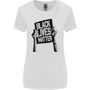 Black Lives Matter Sign Racial Equality Womens Wider Cut T-Shirt White