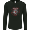 Black Metal Demonic Skull Heavy Metal Mens Long Sleeve T-Shirt Black