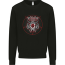 Black Metal Demonic Skull Heavy Metal Mens Sweatshirt Jumper Black