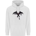 Black Mothman Mens 80% Cotton Hoodie White