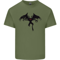 Black Mothman Mens Cotton T-Shirt Tee Top Military Green