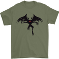 Black Mothman Mens T-Shirt 100% Cotton Military Green