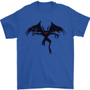 Black Mothman Mens T-Shirt 100% Cotton Royal Blue