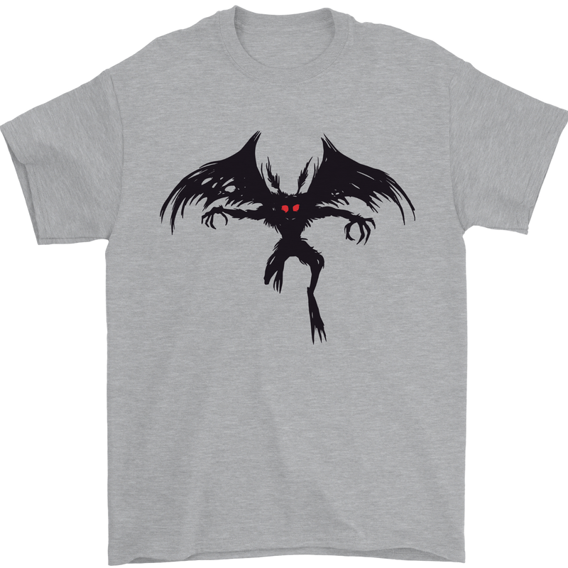 Black Mothman Mens T-Shirt 100% Cotton Sports Grey
