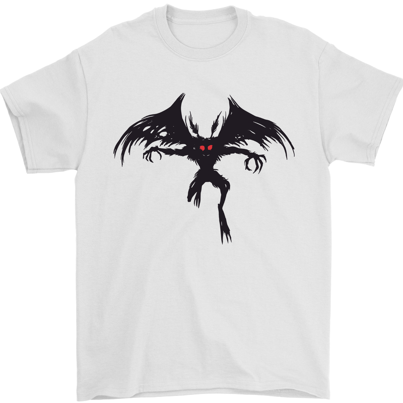Black Mothman Mens T-Shirt 100% Cotton White