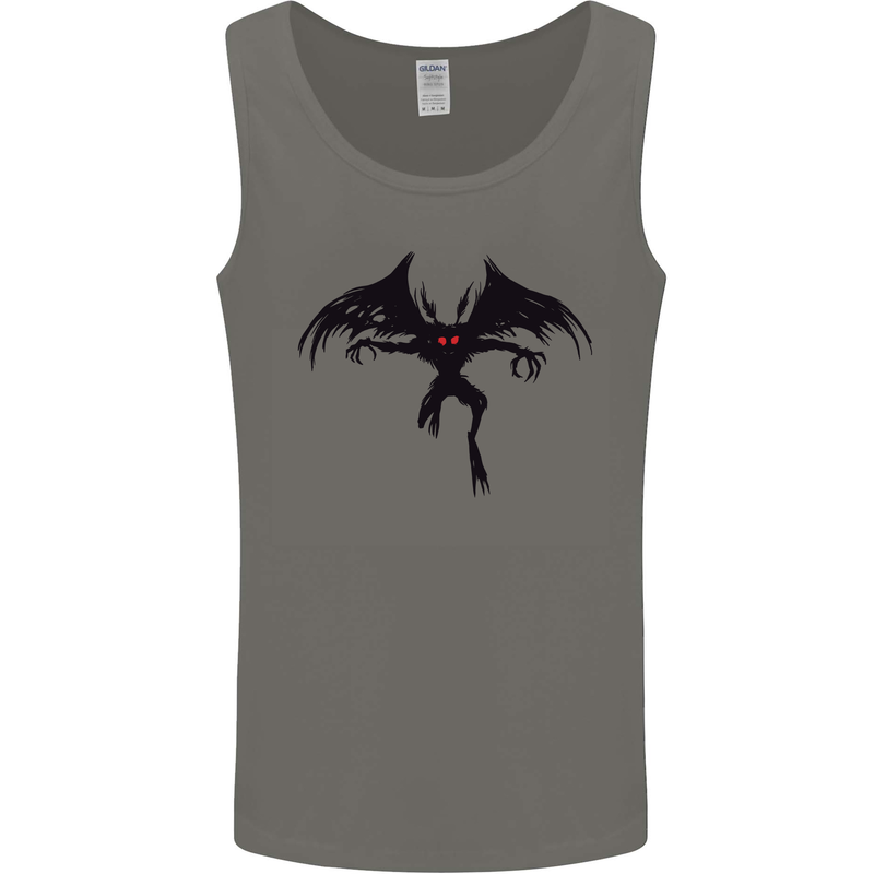 Black Mothman Mens Vest Tank Top Charcoal