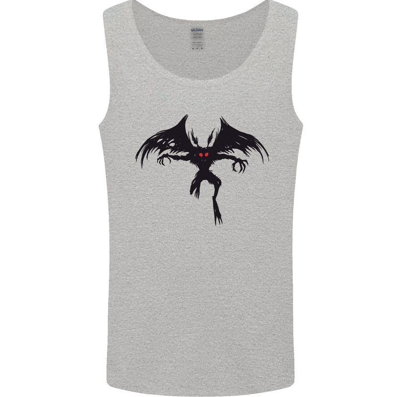 Black Mothman Mens Vest Tank Top Sports Grey