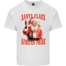 Black Santa Claus African Pride Christmas Kids T-Shirt Childrens White