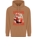 Black Santa Claus African Pride Christmas Mens 80% Cotton Hoodie Caramel Latte