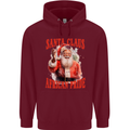 Black Santa Claus African Pride Christmas Mens 80% Cotton Hoodie Maroon